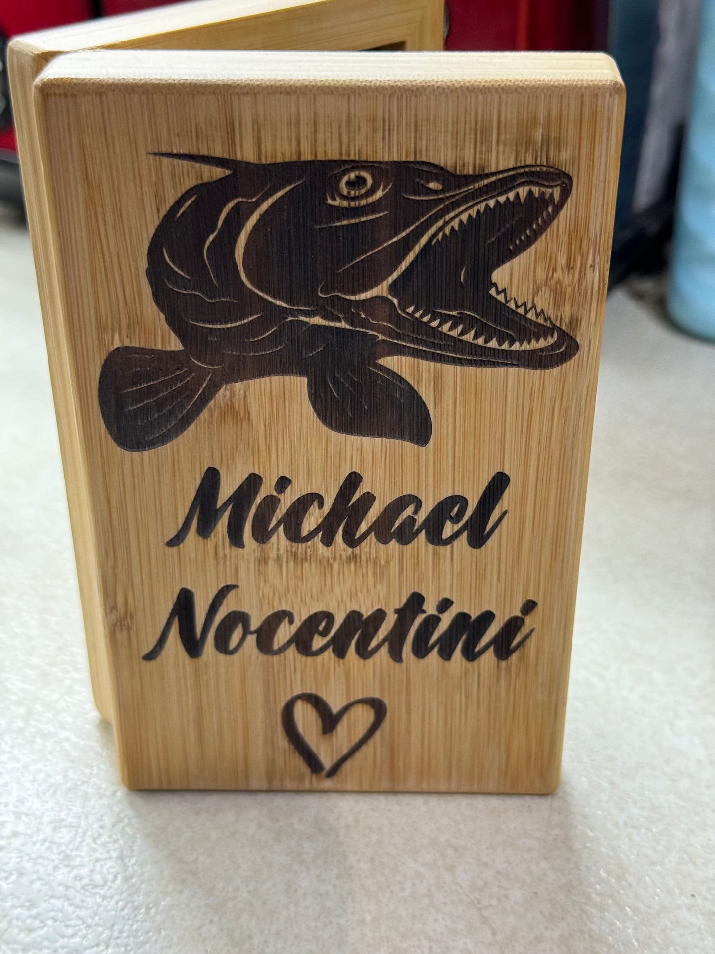 Blank Wooden Bamboo Fly Fishing Box for Laser Engraving